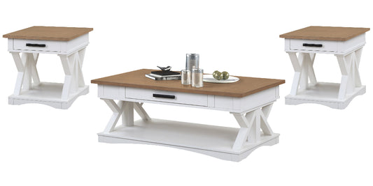 Parker House - Americana Modern - Cotton Cocktail Table with 2 End Tables - AME-3PC-01-02-COT view 1