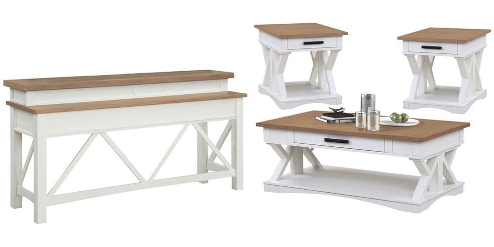 Parker House - Americana Modern - Cotton Cocktail Table with 2 End Tables and Console Table - AME-4PC-01-02-09-COT veiw 1