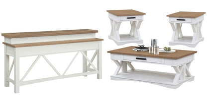 Parker House - Americana Modern - Cotton Cocktail Table with 2 End Tables and Console Table - AME-4PC-01-02-09-COT veiw 1