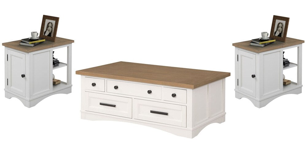 Parker House - Americana Modern - Cotton Lift Top Cocktail Table with 2 Chairside Tables - AME-3PC-05-06-COT veiw 1