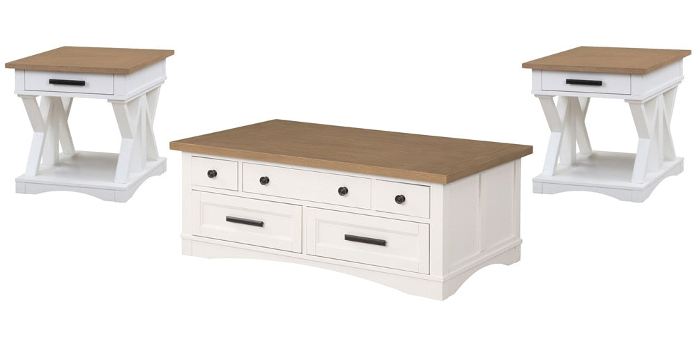 Parker House - Americana Modern - Cotton Lift Top Cocktail Table with 2 End Tables - AME-3PC-05-02-COT veiw 1