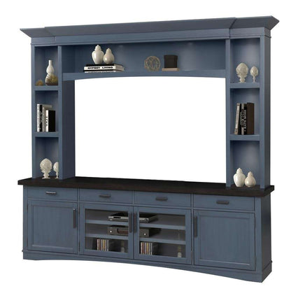 Parker House - Americana Modern Denim 92 in. TV Console with Hutch and LED Lights - AME92-3-DEN veiw 3