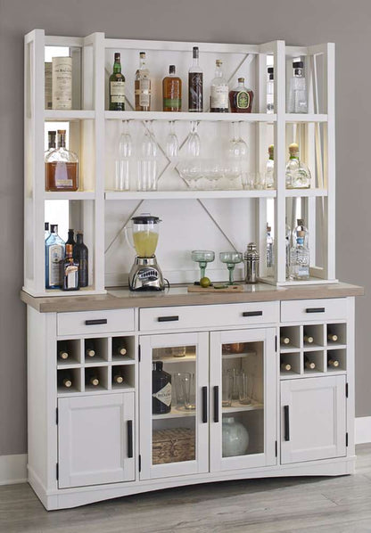 Parker House - Americana Modern Dining 2 piece 66 in. Buffet and Open Hutch with quartz insert - DAME#66-2-COT view 1