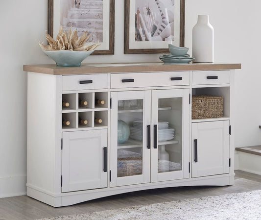 Parker House - Americana Modern Dining 2 piece 66 in. Buffet and Open Hutch with quartz insert - DAME#66-2-COT view 2