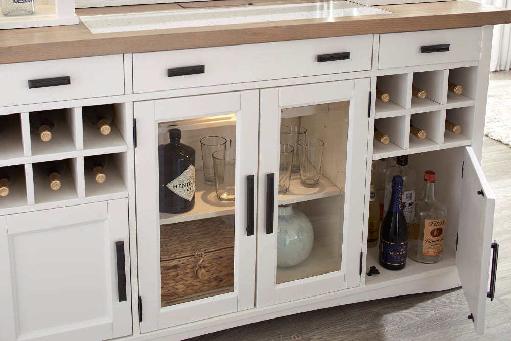 Parker House - Americana Modern Dining 2 piece 66 in. Buffet and Open Hutch with quartz insert - DAME#66-2-COT view 3