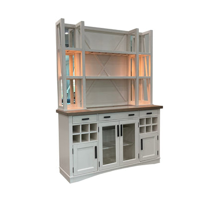 Parker House - Americana Modern Dining 2 piece 66 in. Buffet and Open Hutch with quartz insert - DAME#66-2-COT view 5