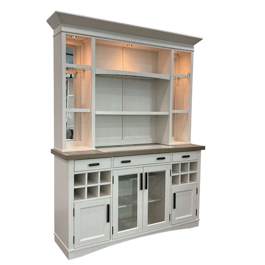 Parker House - Americana Modern Dining 2 piece 69 in. Buffet and Display Hutch with quartz insert - DAME#69-2-COT veiw 1