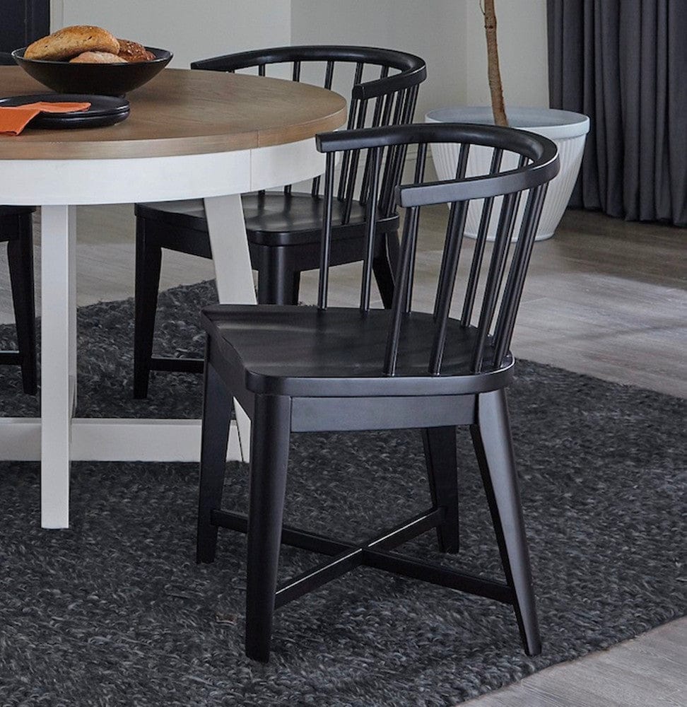 Parker House -  Americana Modern Dining 48-66in Round Dining Table and 4 Black Barrel Chairs - DAME-5PC-48RND-2118 view 8