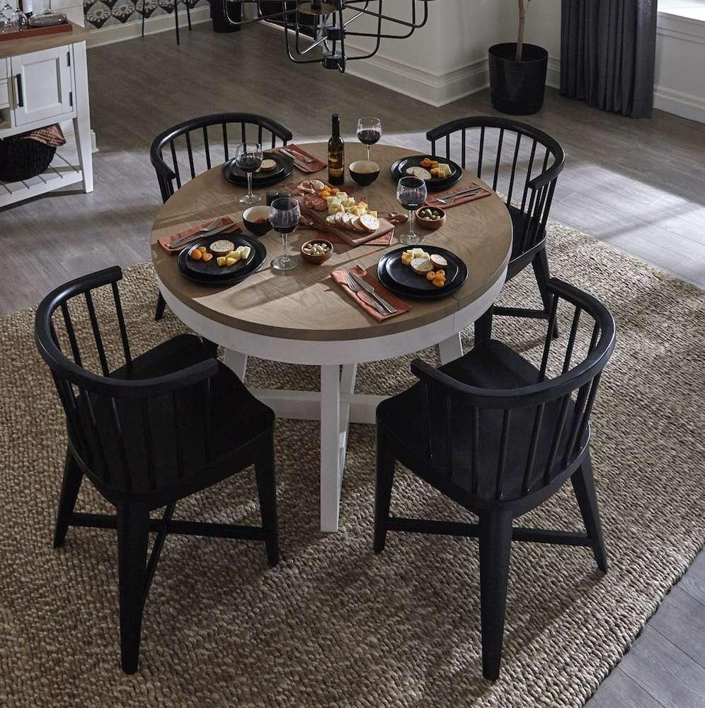 Parker House - Americana Modern Dining 48 in. Round Dining Table (extends to 66 in. with in. Leaf) - DAME#48RND-COT view 5