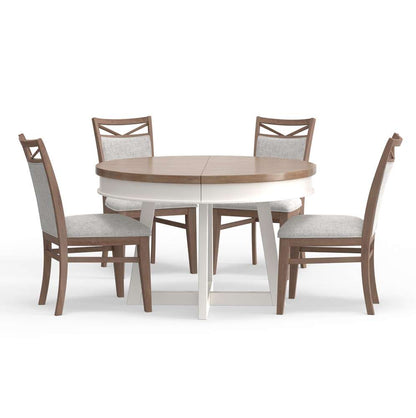 Parker House - Americana Modern Dining 48 In. Round Extendable Dining Table and 4 Upholstered Chairs - DAME-5PC-RND-DINING view 1