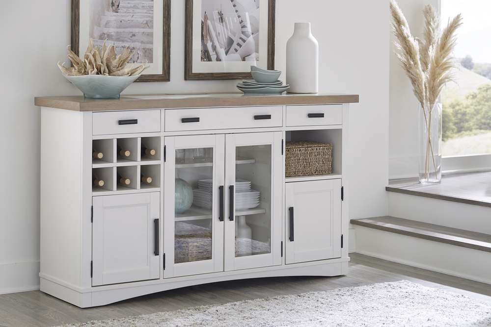 Parker House - Americana Modern Dining 66 in. x 19 in. Buffet Server with quartz insert - DAME#66B-COT view 1