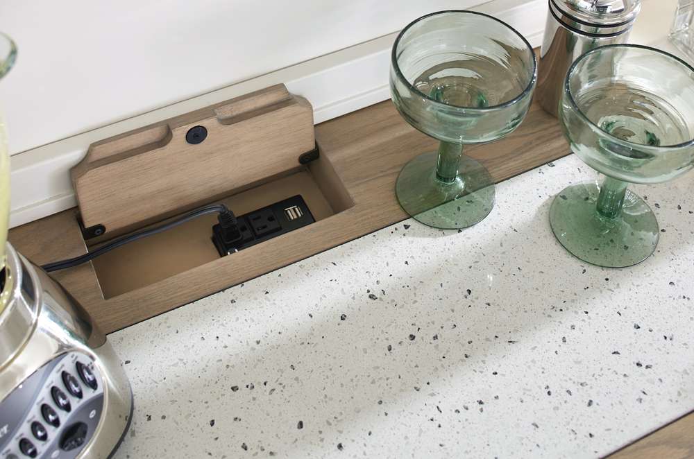 Parker House - Americana Modern Dining 66 in. x 19 in. Buffet Server with quartz insert - DAME#66B-COT veiw 3