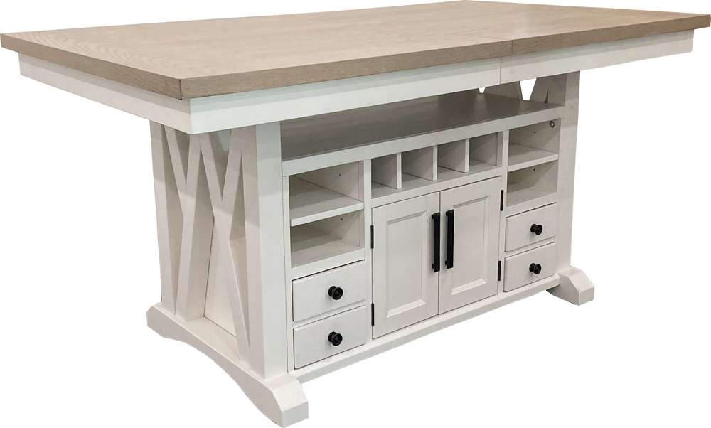 Parker House - Americana Modern Dining 72 in. Island Counter-Height Table (extends to 90 in. with 18in Butterfly Leaf) - DAME#72CH-2-COT veiw 1