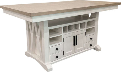 Parker House - Americana Modern Dining 72 in. Island Counter-Height Table (extends to 90 in. with 18in Butterfly Leaf) - DAME#72CH-2-COT veiw 1