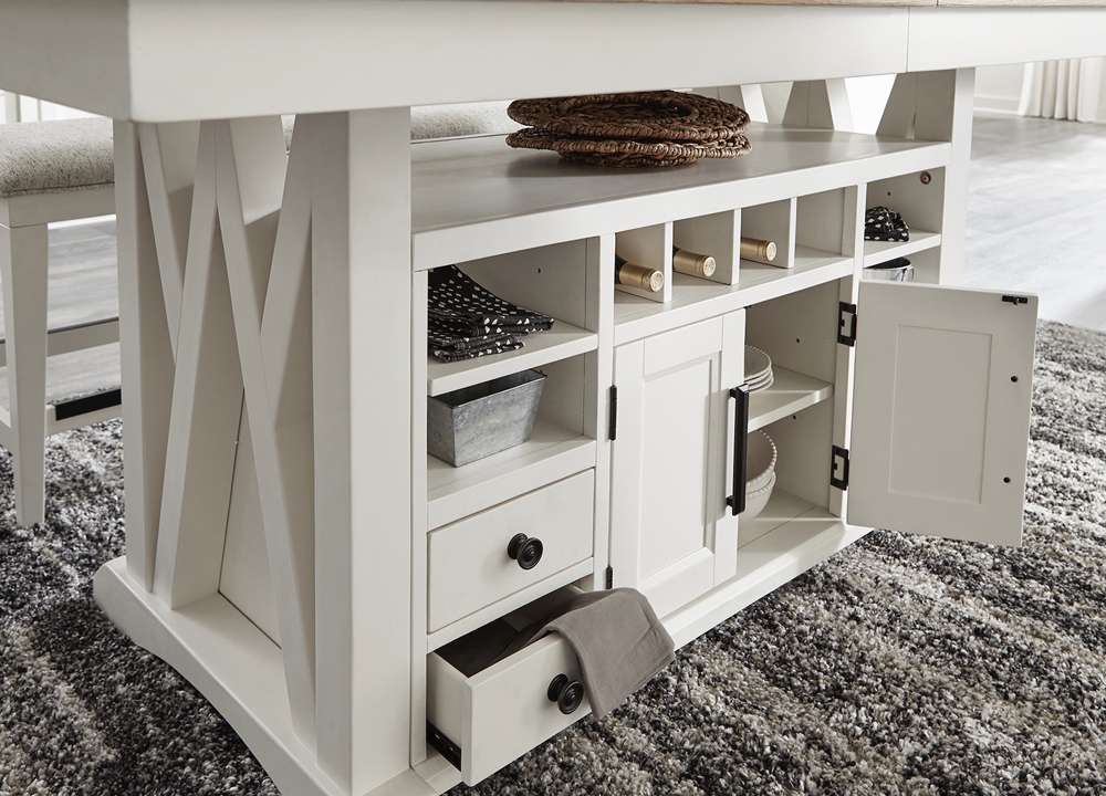 Parker House - Americana Modern Dining 72 in. Island Counter-Height Table (extends to 90 in. with 18in Butterfly Leaf) - DAME#72CH-2-COT veiw 2