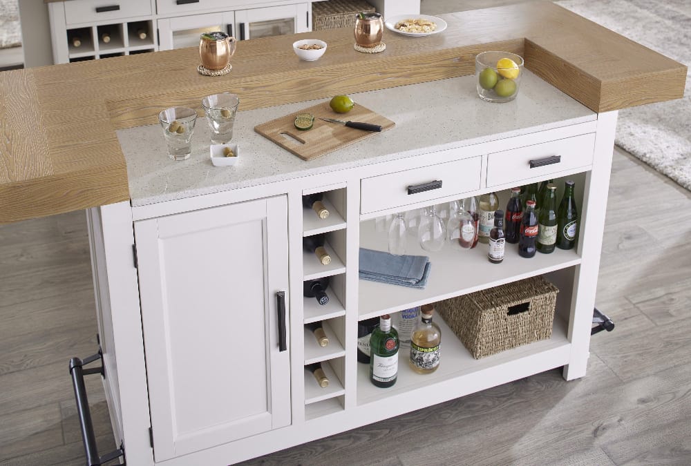 Parker House - Americana Modern Dining 78 in. Bar with quartz insert - DAME#78BAR-2-COT view 5