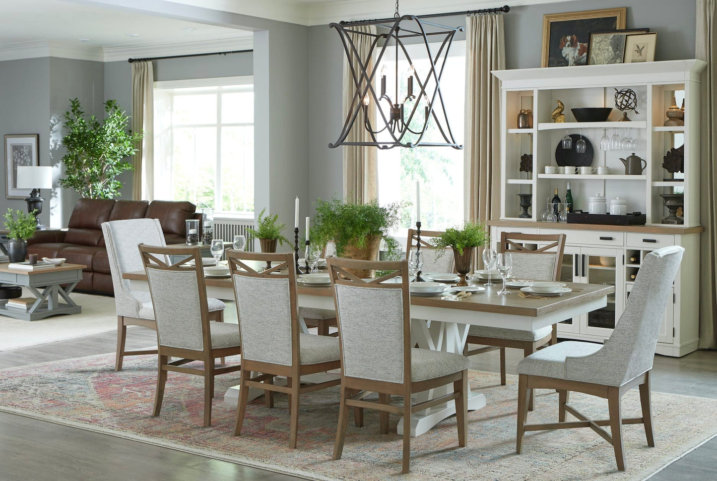 Parker House - Americana Modern Dining 88 in. Trestle Dining Table (extends to 112 in. with 24 in. Butterfly Leaf) - DAME#88TRES-2-COT view 4