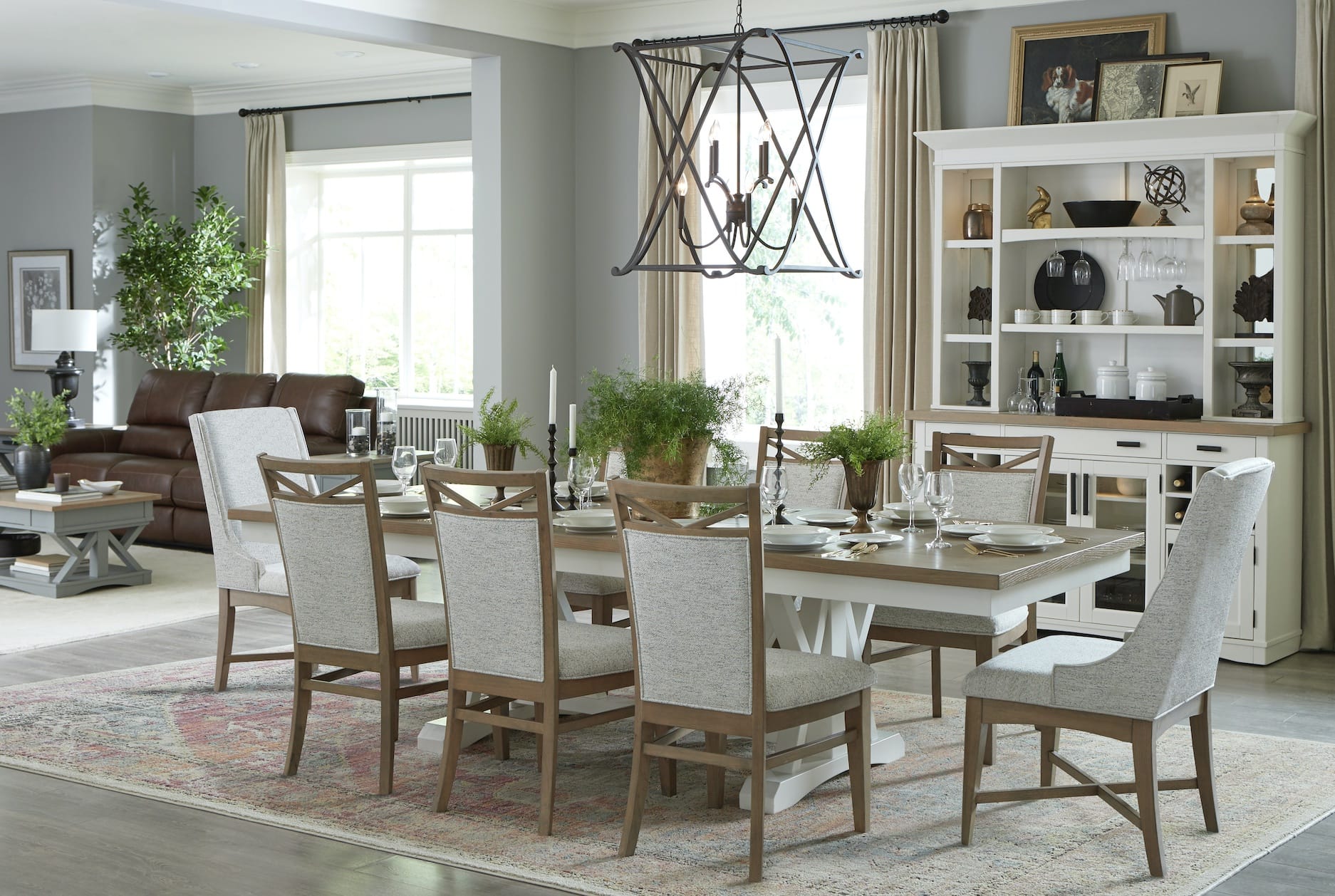 Parker House - Americana Modern Dining 88 in. Trestle Dining Table (extends to 112 in. with 24 in. Butterfly Leaf) - DAME#88TRES-2-COT view 4