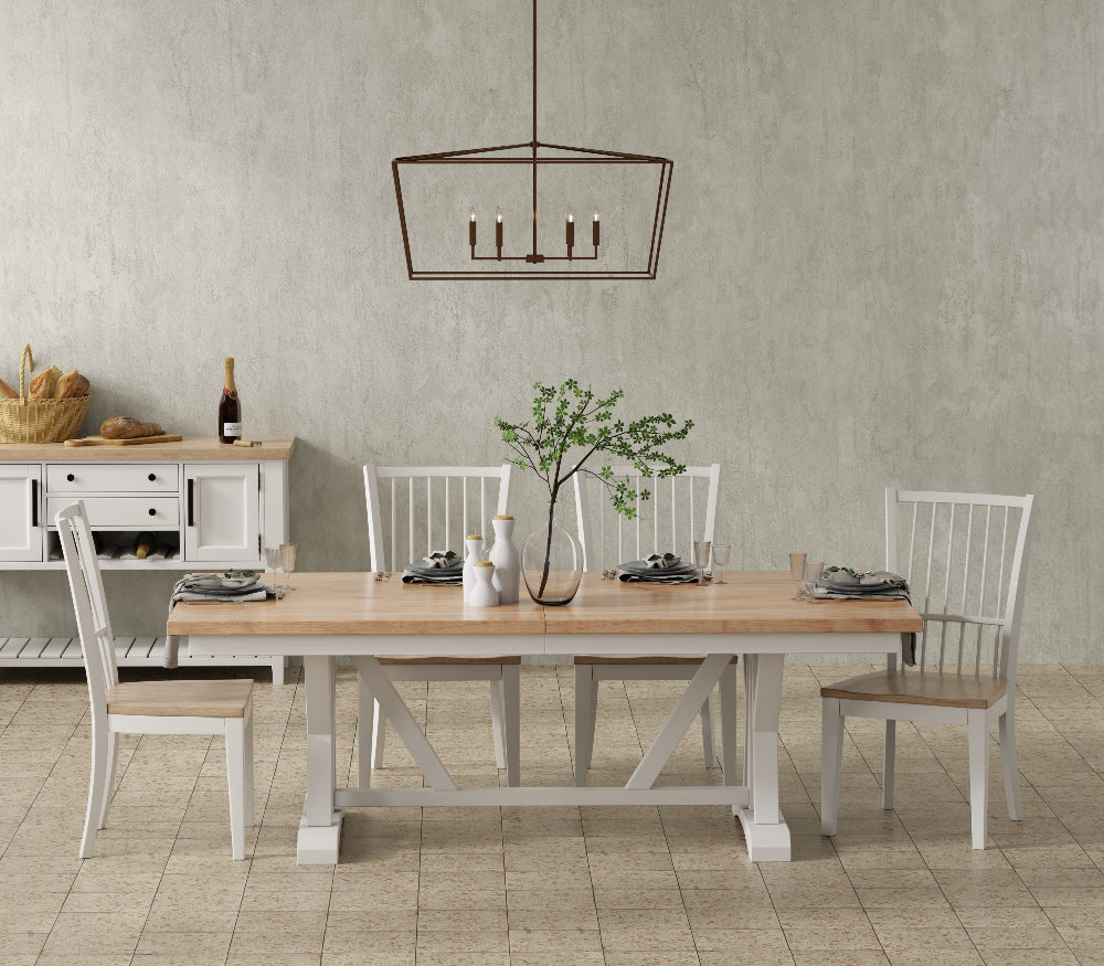 Parker House - Americana Modern Dining 88 in. Trestle Dining Table (extends to 112 in. with 24 in. Butterfly Leaf) - DAME#88TRES-2-COT view 8