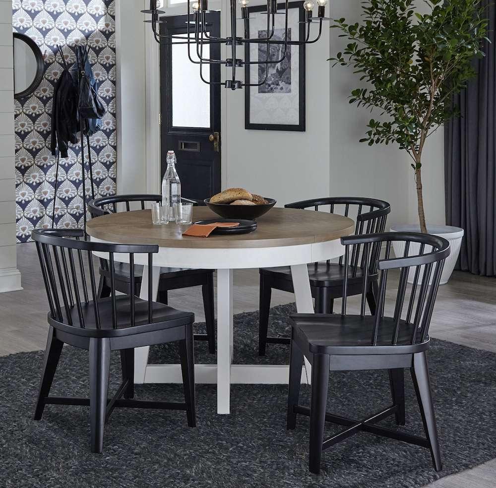 Parker House - Americana Modern Dining Barrel Dining Chair (Set of 2) - DAME#2118-BLK view 2