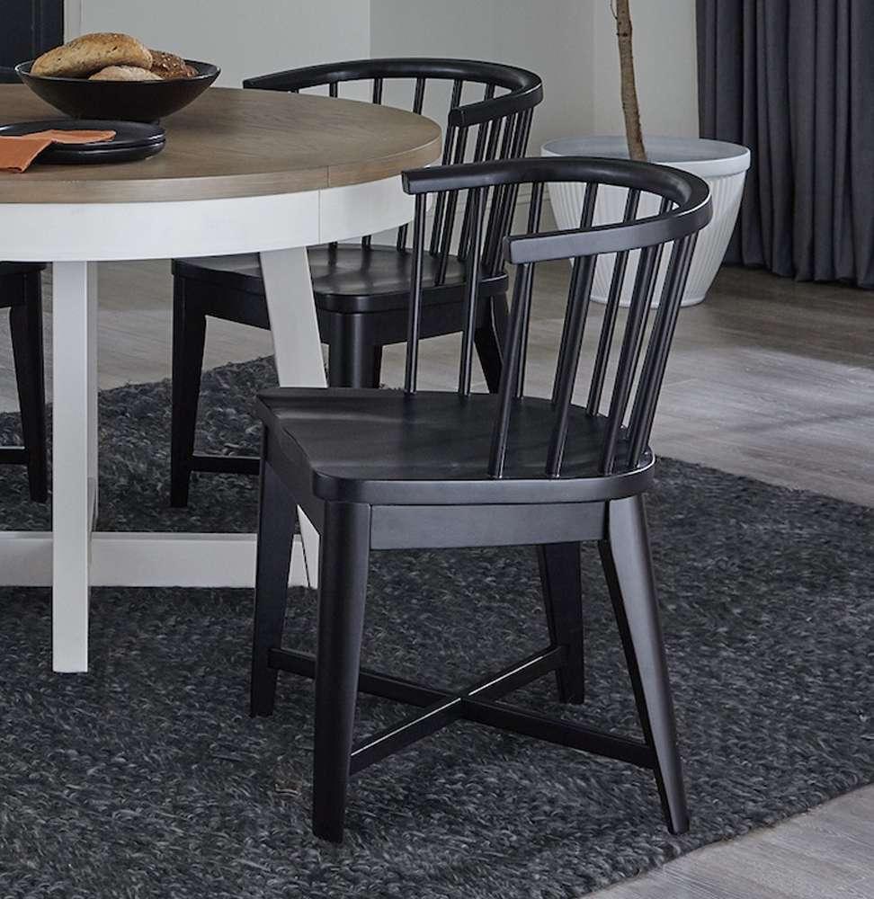 Parker House - Americana Modern Dining Barrel Dining Chair (Set of 2) - DAME#2118-BLK view 3