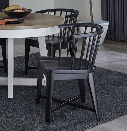 Parker House - Americana Modern Dining Barrel Dining Chair (Set of 2) - DAME#2118-BLK view 3