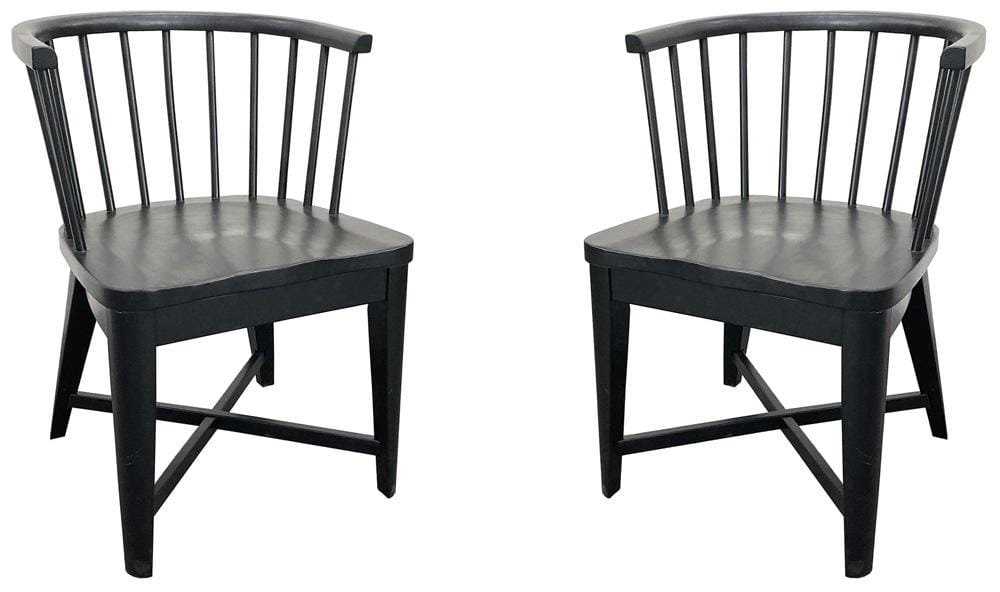 Parker House - Americana Modern Dining Barrel Dining Chair (Set of 2) - DAME#2118-2-BLK veiw 1