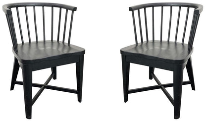Parker House - Americana Modern Dining Barrel Dining Chair (Set of 2) - DAME#2118-2-BLK veiw 1