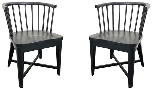 Parker House - Americana Modern Dining Barrel Dining Chair (Set of 2) - DAME#2118-2-BLK veiw 1