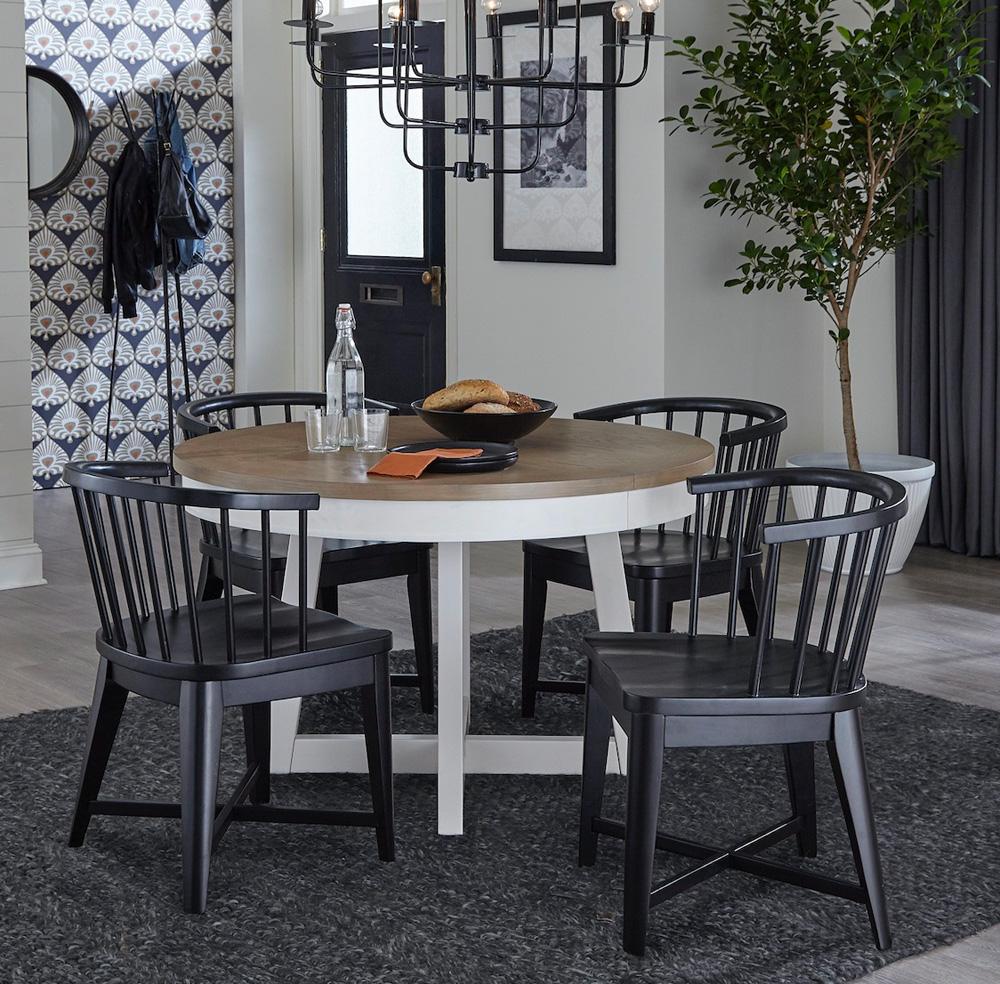 Parker House - Americana Modern Dining Barrel Dining Chair (Set of 2) - DAME#2118-2-BLK veiw 6