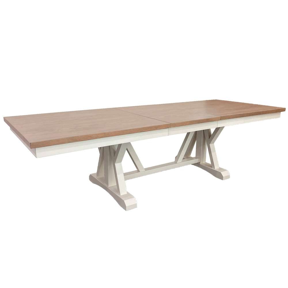 Parker House - Americana Modern Dining Extendable Trestle Table with 8 Upholstered Chairs - DAME-10PC-TRSTL-DINING view 2