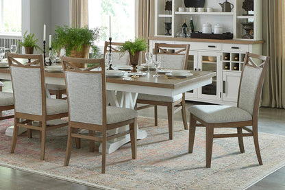 Parker House - Americana Modern Dining Extendable Trestle Table with 8 Upholstered Chairs - DAME-10PC-TRSTL-DINING view 4