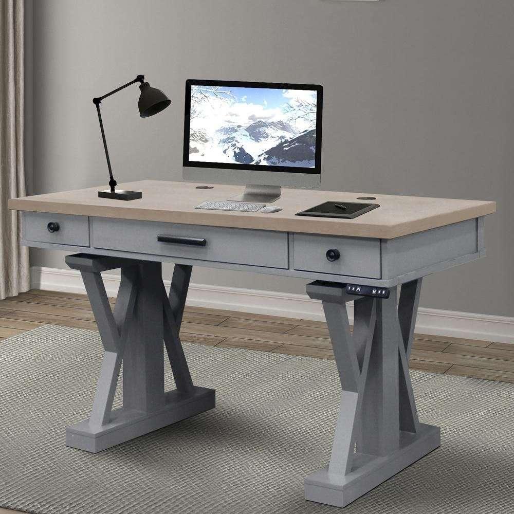 Parker House - Americana Modern Dove 56 in. Power Lift Desk (from 23 in. to 48.5 in.) - AME256-2-DOV veiw 1