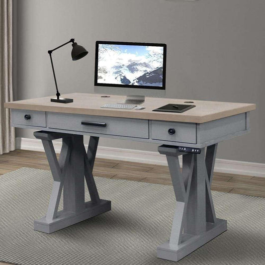 Parker House - Americana Modern Dove 56 in. Power Lift Desk (from 23 in. to 48.5 in.) - AME256-2-DOV veiw 1