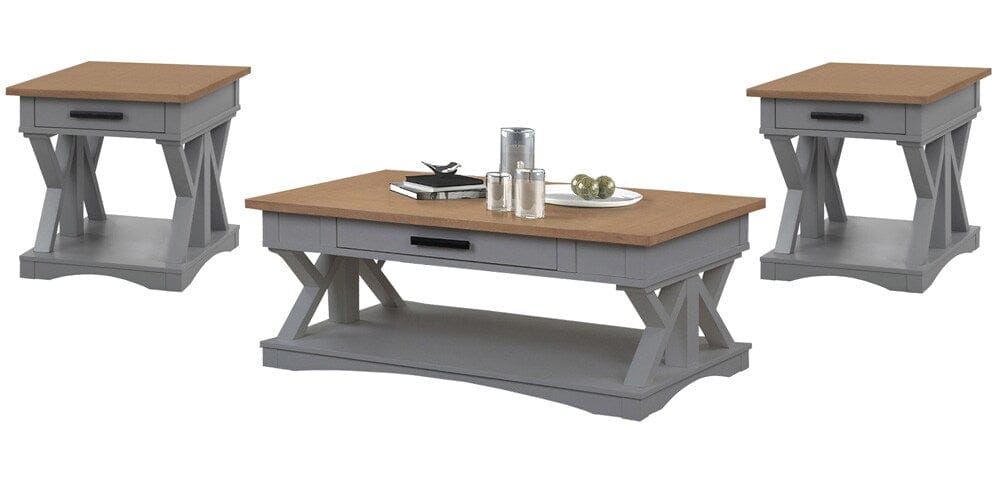 Parker House - Americana Modern - Dove Cocktail Table with 2 End Tables - AME-3PC-01-02-DOV view 1