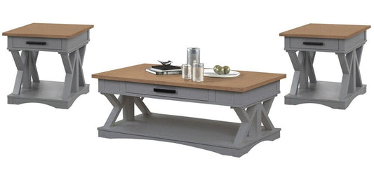 Parker House - Americana Modern - Dove Cocktail Table with 2 End Tables - AME-3PC-01-02-DOV view 1