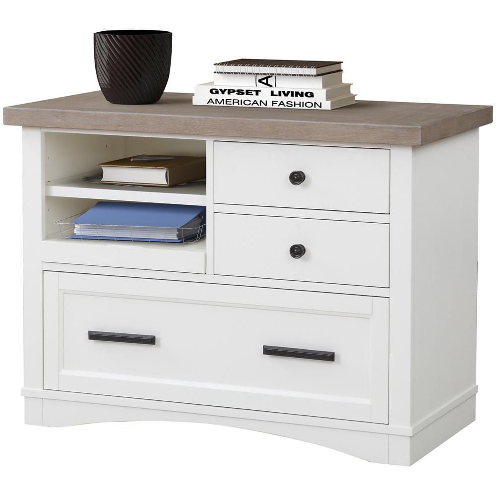 Parker House - Americana Modern Functional File with Power Center in Cotton - AME342F-COT view 1