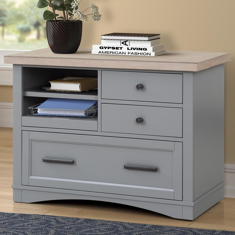 Parker House - Americana Modern Functional File with Power Center in Dove - AME342F-DOV view 2