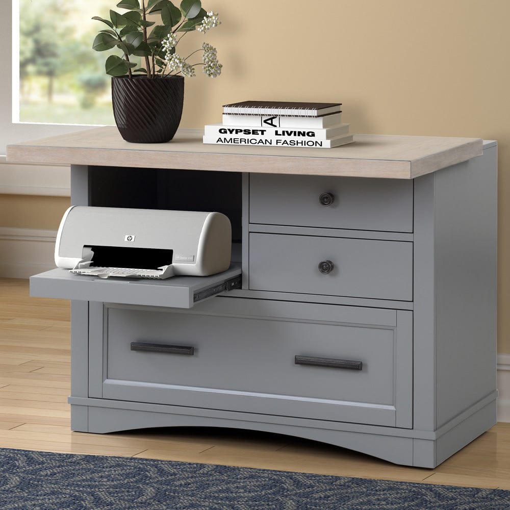 Parker House - Americana Modern Functional File with Power Center in Dove - AME342F-DOV view 4