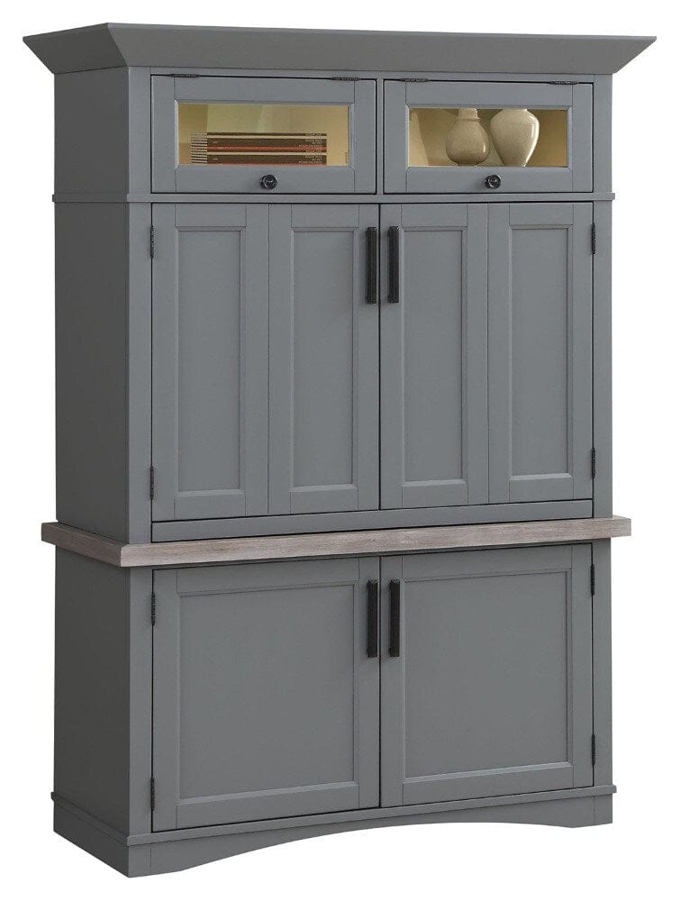 Parker House - Americana Modern Workstation with LED Light in Dove - AME350-3-DOV view 1
