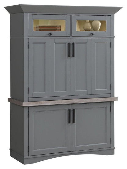 Parker House - Americana Modern Workstation with LED Light in Dove - AME350-3-DOV view 1