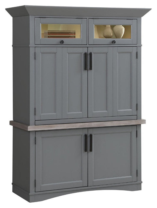 Parker House - Americana Modern Workstation with LED Light in Dove - AME350-3-DOV view 1