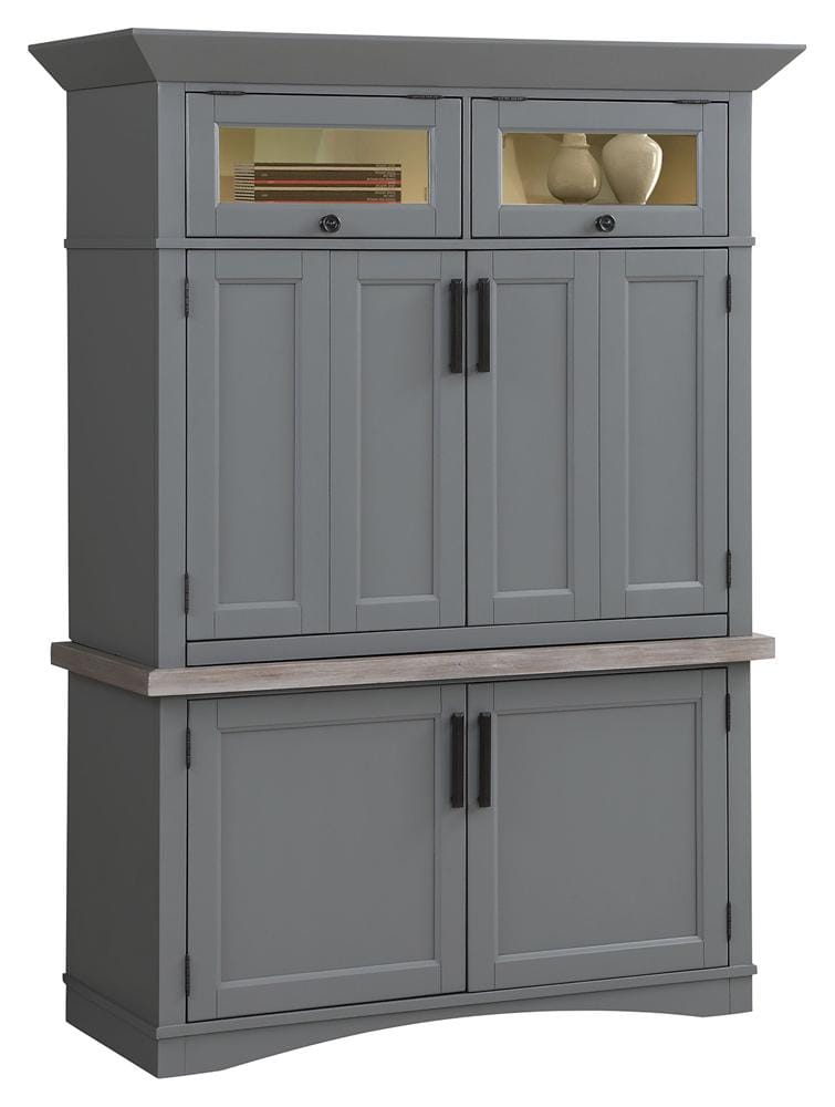 Parker House - Americana Modern Workstation with LED Light in Dove - AME350-3-DOV view 3