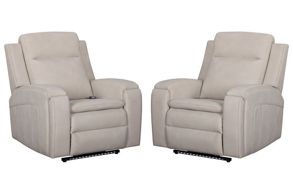 Parker House - Armstrong - Buffy Cream Power Recliner with Heat Massage and Auto-Glide (Set of 2) - Buffy Cream - MARM-KIT-812P5-2-BFCR view 1