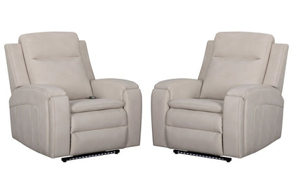 Parker House - Armstrong - Buffy Cream Power Recliner with Heat Massage and Auto-Glide (Set of 2) - Buffy Cream - MARM-KIT-812P5-2-BFCR view 1