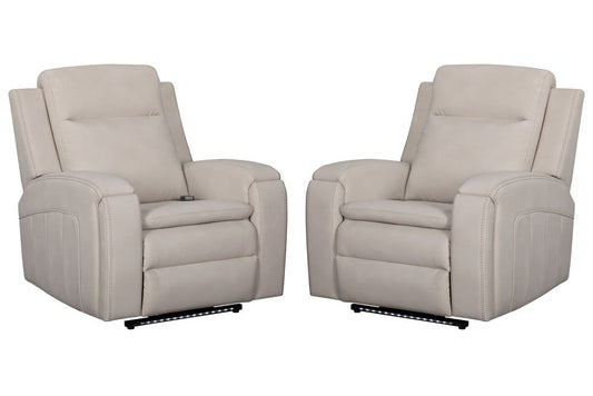 Parker House - Armstrong - Buffy Cream Power Recliner with Heat Massage and Auto-Glide (Set of 2) - Buffy Cream - MARM-KIT-812P5-2-BFCR view 1