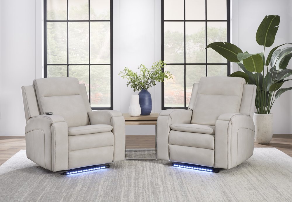 Parker House - Armstrong - Buffy Cream Power Recliner with Heat Massage and Auto-Glide (Set of 2) - Buffy Cream - MARM-KIT-812P5-2-BFCR view 2