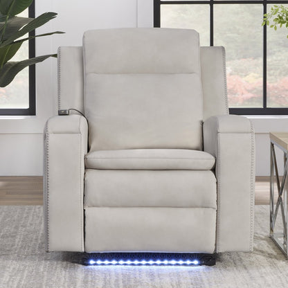 Parker House - Armstrong - Buffy Cream Power Recliner with Heat Massage and Auto-Glide (Set of 2) - Buffy Cream - MARM-KIT-812P5-2-BFCR view 4
