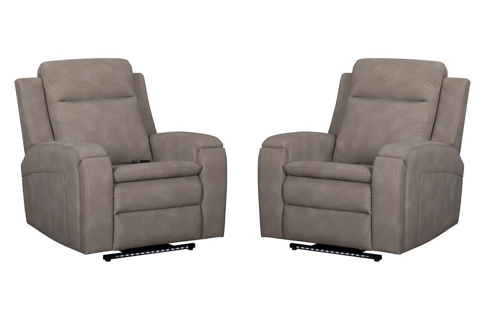 Parker House - Armstrong - Buffy Taupe Power Recliner with Heat Massage and Auto-Glide (Set of 2) - Buffy Taupe - MARM-KIT-812P5-2-BFTP view 1