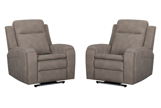 Parker House - Armstrong - Buffy Taupe Power Recliner with Heat Massage and Auto-Glide (Set of 2) - Buffy Taupe - MARM-KIT-812P5-2-BFTP view 1